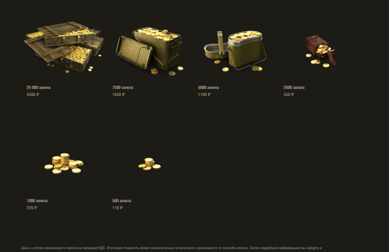 Пакет «Любое Количество Золота» Снимается С Продажи В World Of Tanks