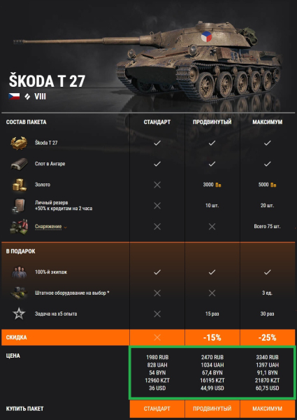 Škoda T 27 И Лт-432 В Премиум Магазине World Of Tanks